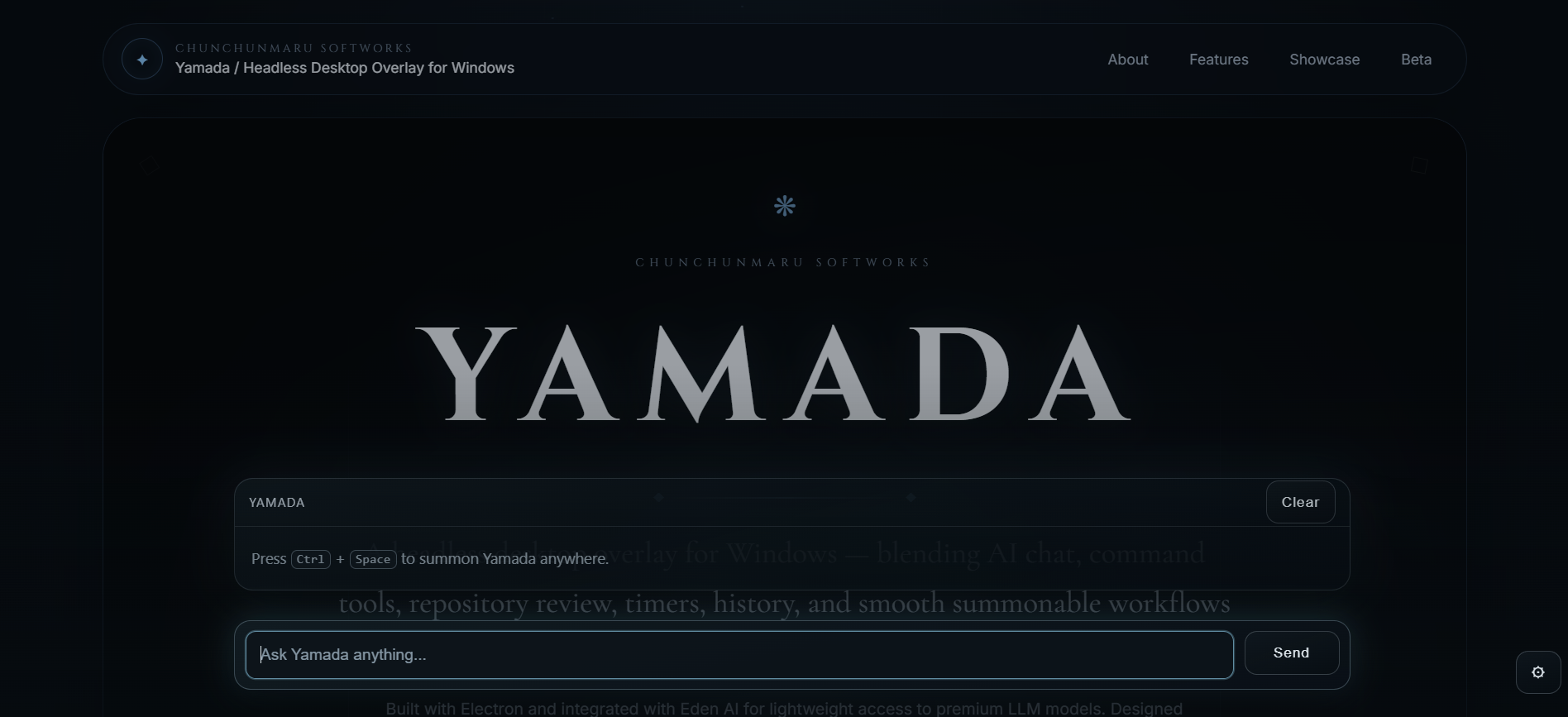 Yamada overlay chat interface